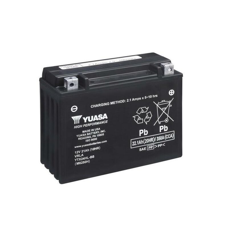 Batterie YUASA sans entretien avec pack acide - YTX24HL-BS Batterie YUASA sans entretien avec pack acide - YTX24HL-BS