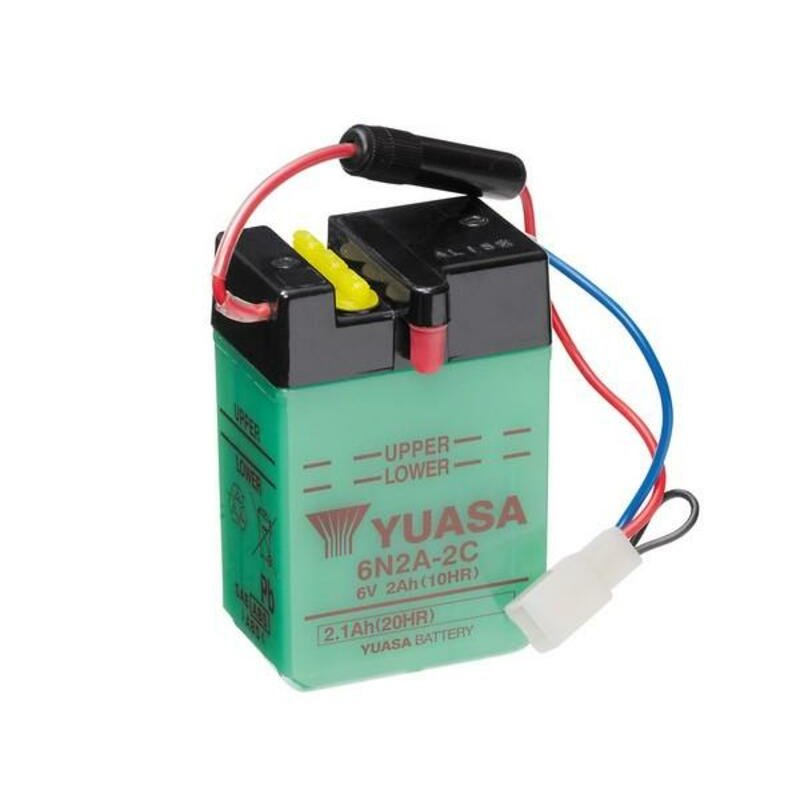 Batterie YUASA conventionnelle sans pack acide - 6N2A-2C Batterie YUASA conventionnelle sans pack acide - 6N2A-2C