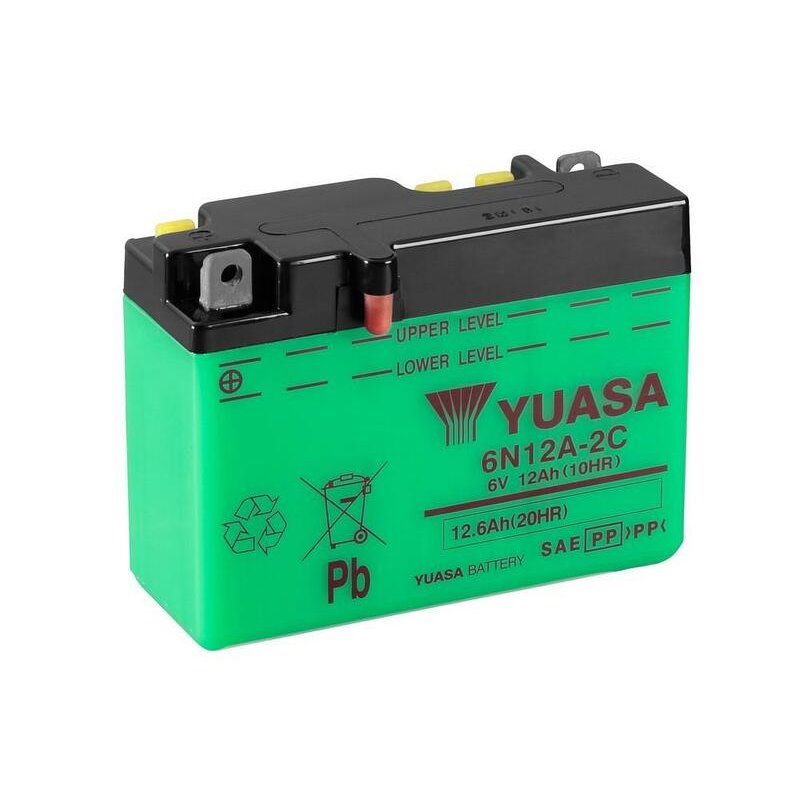 Batterie YUASA conventionnelle sans pack acide - 6N12A-2C/B54-6 Batterie YUASA conventionnelle sans pack acide - 6N12A-2C/B54-6