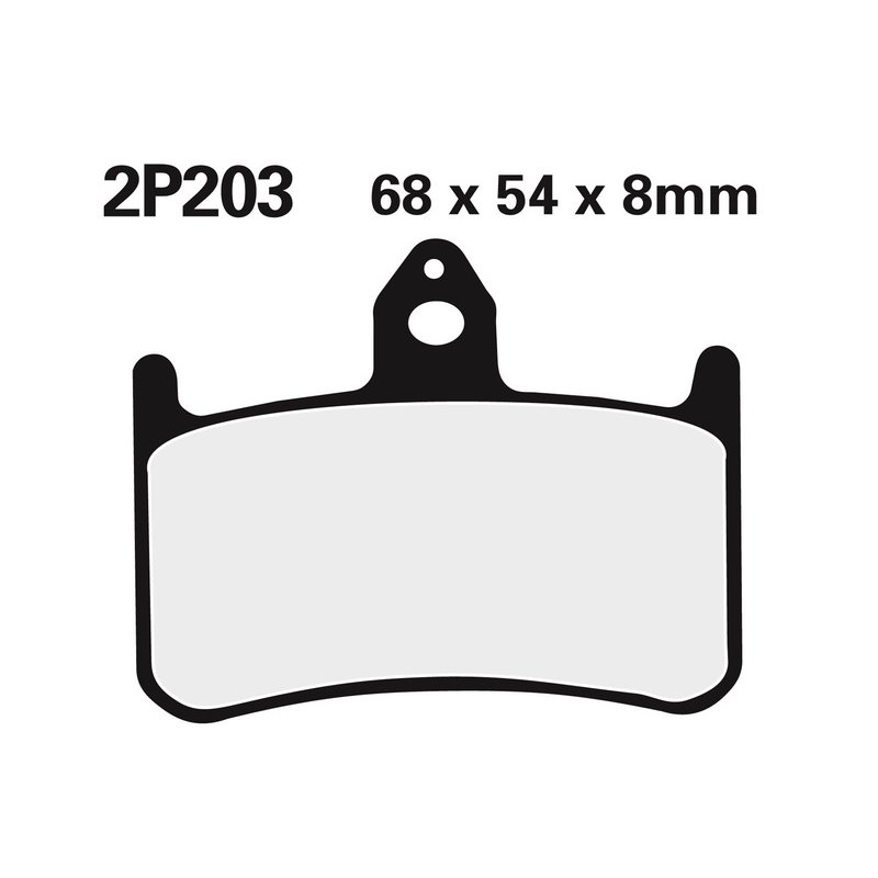 Plaquettes de frein NISSIN route /Off-Road métal fritté - 2P-203ST Plaquettes de frein NISSIN route /Off-Road métal fritté - 2P-203ST