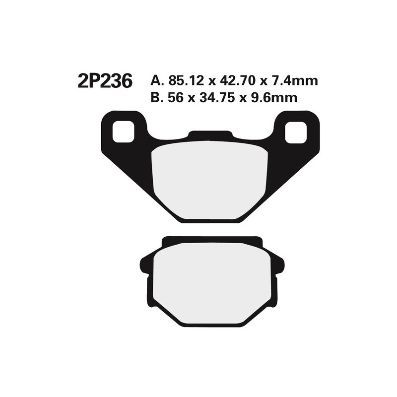 Plaquettes de frein NISSIN route /Off-Road métal fritté - 2P-236ST-MX Plaquettes de frein NISSIN route /Off-Road métal fritté - 2P-236ST-MX