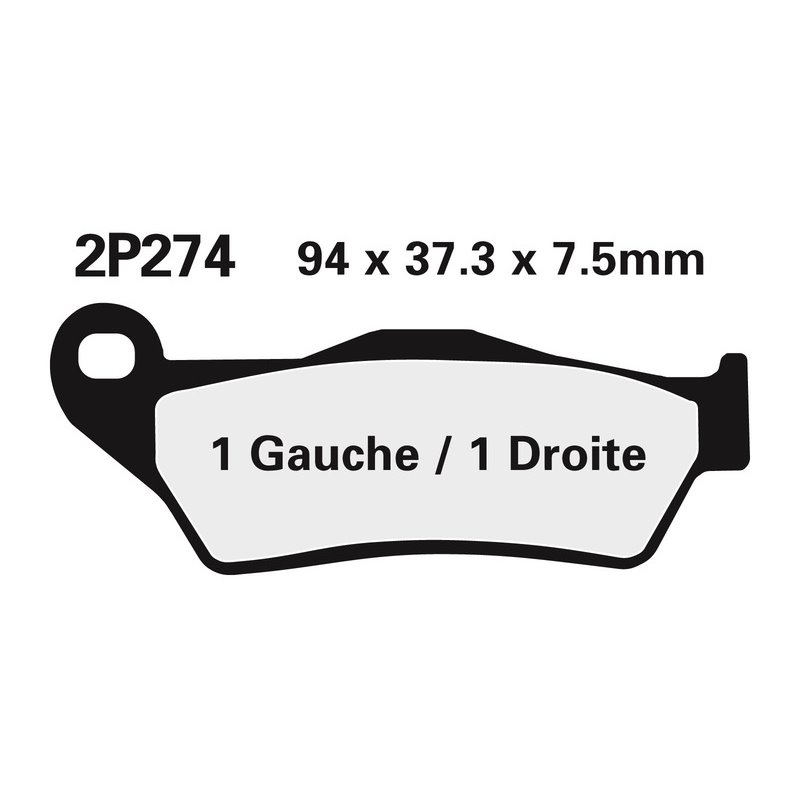 Plaquettes de frein NISSIN route /Off-Road métal fritté - 2P-274ST-MX Plaquettes de frein NISSIN route /Off-Road métal fritté - 2P-274ST-MX
