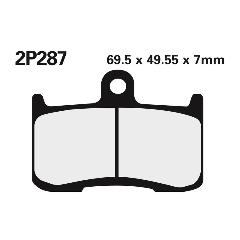 Plaquettes de frein NISSIN route /Off-Road métal fritté - 2P-287ST Plaquettes de frein NISSIN route /Off-Road métal fritté - 2P-287ST