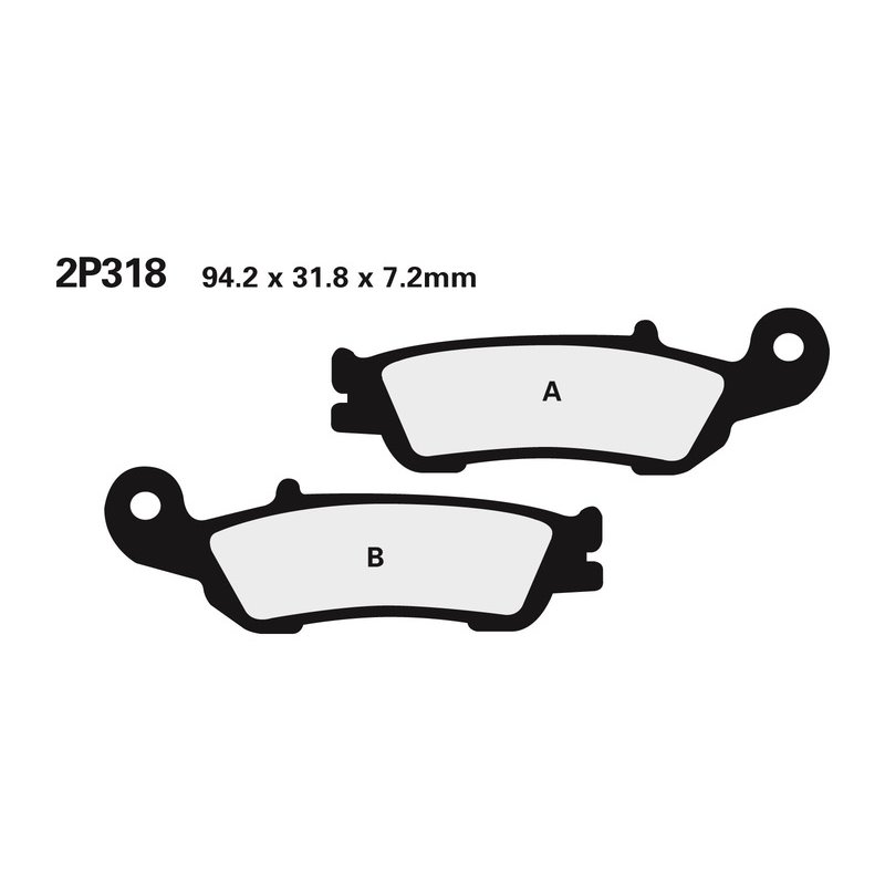 Plaquettes de frein NISSIN route /Off-Road métal fritté - 2P-318ST Plaquettes de frein NISSIN route /Off-Road métal fritté - 2P-318ST