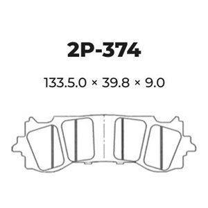 Plaquettes de frein NISSIN route /Off-Road métal fritté - 2P-374ST