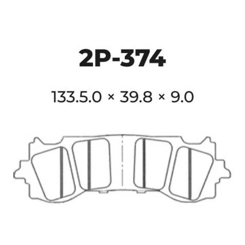 Plaquettes de frein NISSIN route /Off-Road métal fritté - 2P-374ST Plaquettes de frein NISSIN route /Off-Road métal fritté - 2P-374ST