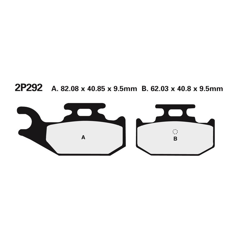Plaquettes de frein NISSIN route /Off-Road métal fritté - 2P-292ST-MX Plaquettes de frein NISSIN route /Off-Road métal fritté - 2P-292ST-MX