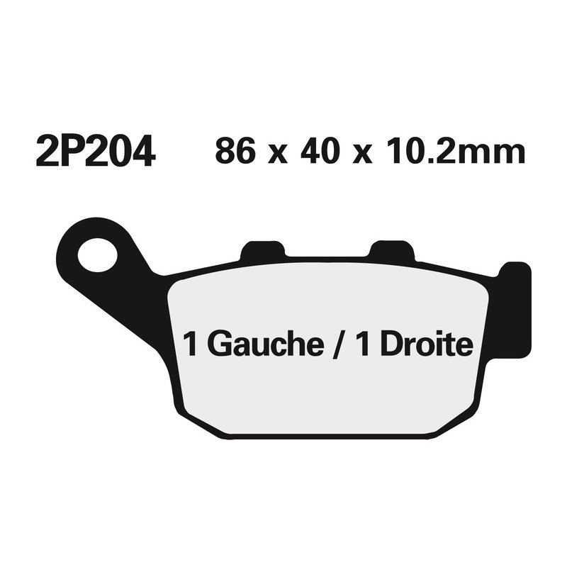 Plaquettes de frein NISSIN Off-Road semi-métallique - 2P-204GS Plaquettes de frein NISSIN Off-Road semi-métallique - 2P-204GS