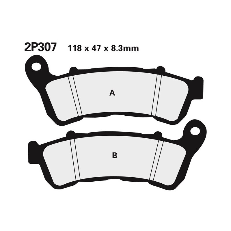 Plaquettes de frein NISSIN route /Off-Road métal fritté - 2P-307ST Plaquettes de frein NISSIN route /Off-Road métal fritté - 2P-307ST