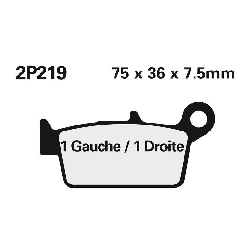 Plaquettes de frein NISSIN Off-Road semi-métallique - 2P-219GS Plaquettes de frein NISSIN Off-Road semi-métallique - 2P-219GS
