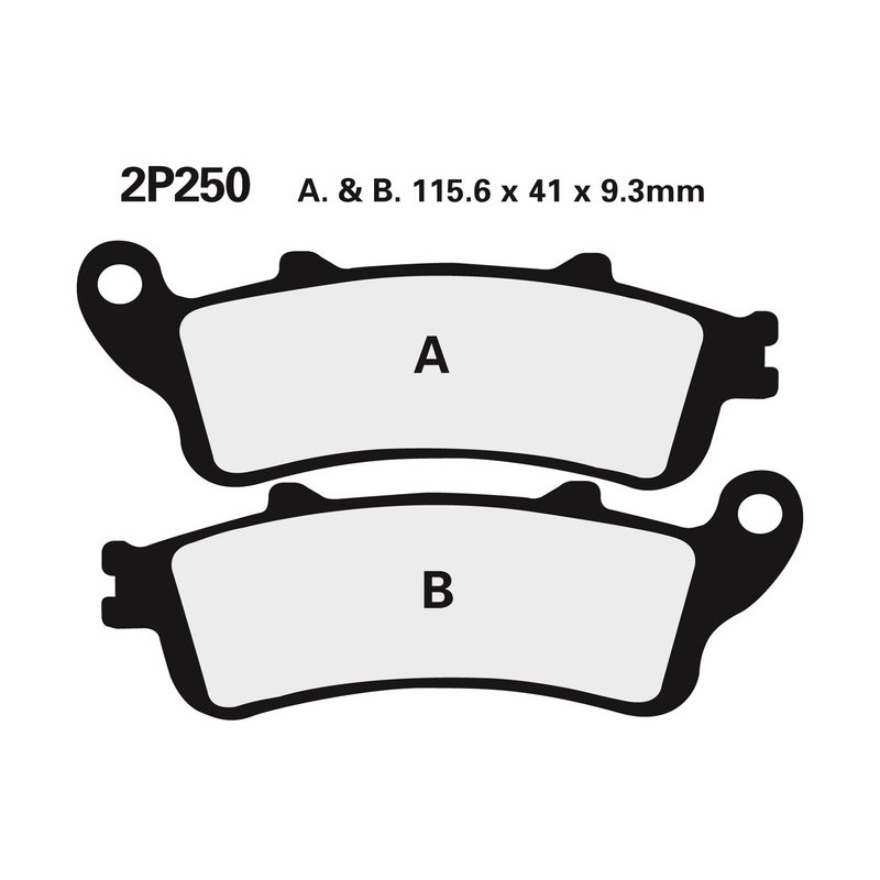 Plaquettes de frein NISSIN route /Off-Road métal fritté - 2P-250ST-F3 Plaquettes de frein NISSIN route /Off-Road métal fritté - 2P-250ST-F3
