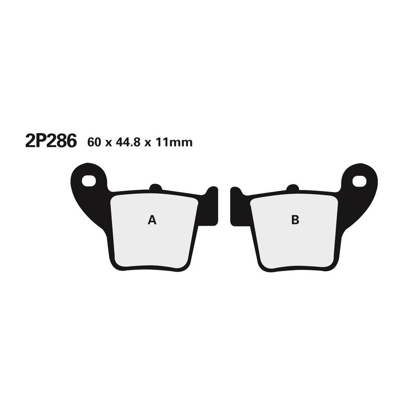 Plaquettes de frein NISSIN route /Off-Road métal fritté - 2P-286ST-MX Plaquettes de frein NISSIN route /Off-Road métal fritté - 2P-286ST-MX