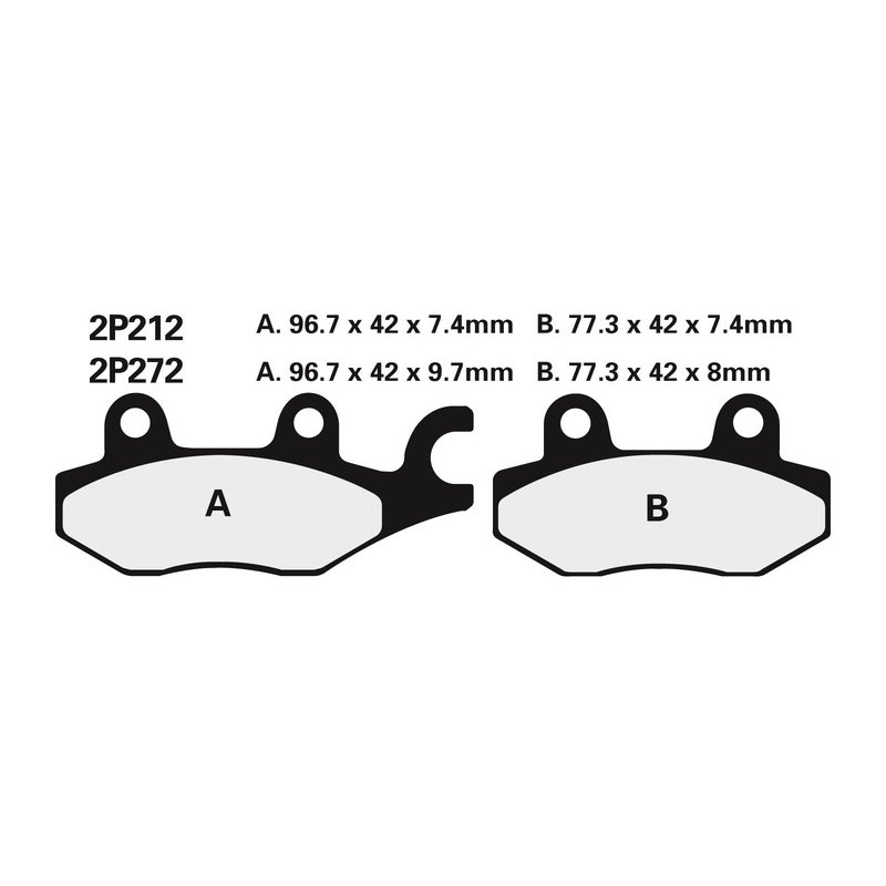Plaquettes de frein NISSIN route /Off-Road métal fritté - 2P-212ST-MX Plaquettes de frein NISSIN route /Off-Road métal fritté - 2P-212ST-MX