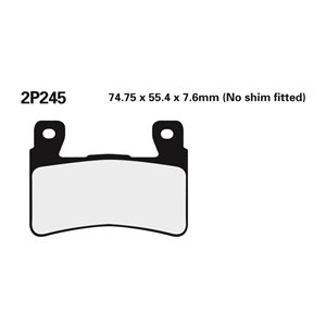 Plaquettes de frein NISSIN route /Off-Road métal fritté - 2P-245ST