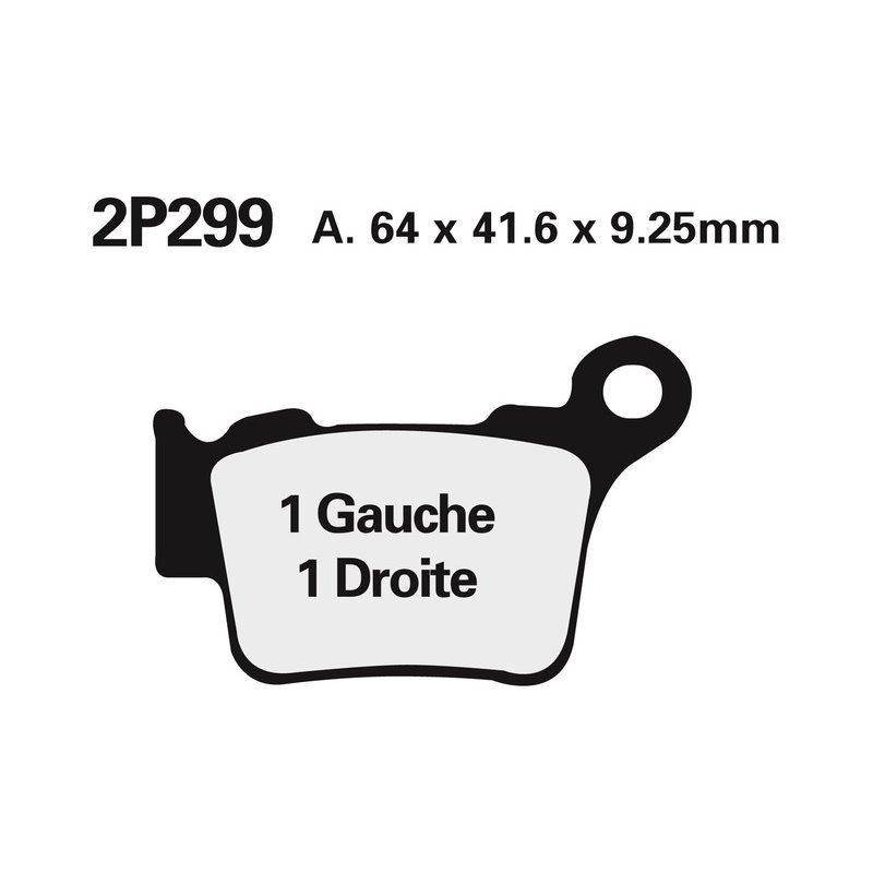 Plaquettes de frein NISSIN route /Off-Road métal fritté - 2P-299ST Plaquettes de frein NISSIN route /Off-Road métal fritté - 2P-299ST