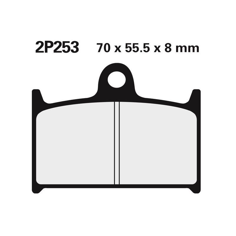 Plaquettes de frein NISSIN route /Off-Road métal fritté - 2P-253ST Plaquettes de frein NISSIN route /Off-Road métal fritté - 2P-253ST