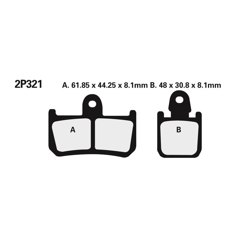 Plaquettes de frein NISSIN route /Off-Road métal fritté - 2P-321ST Plaquettes de frein NISSIN route /Off-Road métal fritté - 2P-321ST