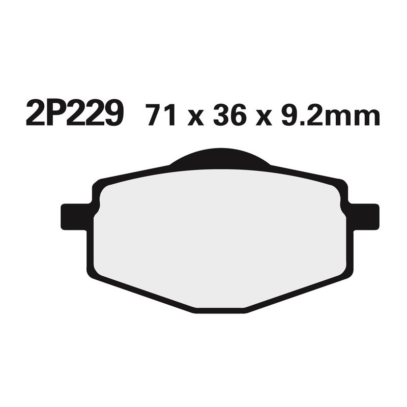 Plaquettes de frein NISSIN Off-Road semi-métallique - 2P-229GS Plaquettes de frein NISSIN Off-Road semi-métallique - 2P-229GS