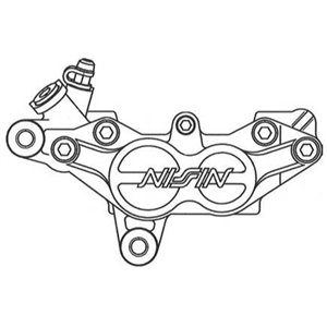 Etrier de frein 4 pistons axial Nissin - droit