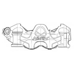 Etrier de frein 4 pistons radial Nissin - gauche
