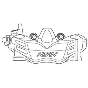 Etrier de frein 4 pistons radial Nissin - droit N4RC1-108BR