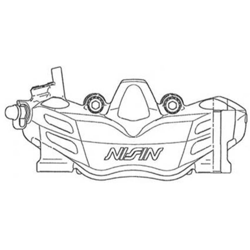 Etrier de frein 4 pistons radial Nissin - droit N4RC1-108BR Etrier de frein 4 pistons radial Nissin - droit N4RC1-108BR