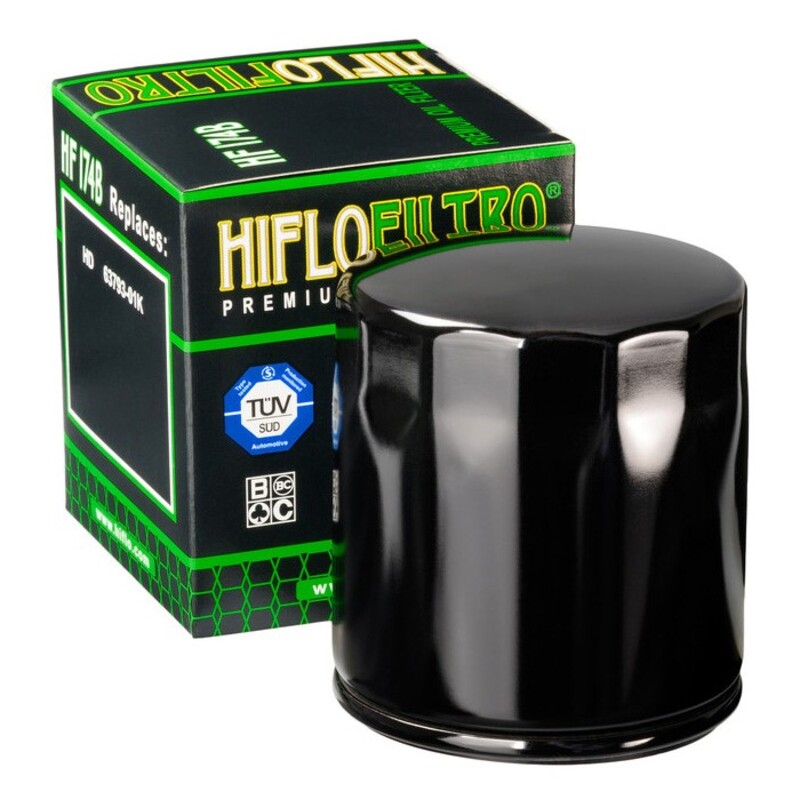 Filtre à huile HIFLOFILTRO noir brillant - HF174B Filtre à huile HIFLOFILTRO noir brillant - HF174B