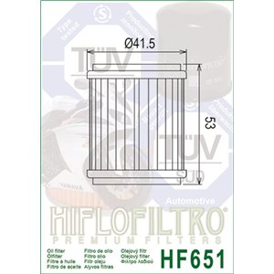 Filtre à huile HIFLOFILTRO - HF651