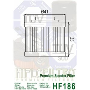 Filtre à huile HIFLOFILTRO - HF186