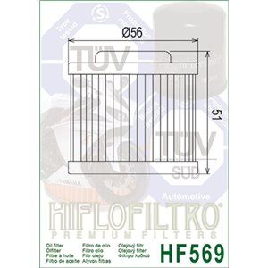 Filtre à huile HIFLOFILTRO - HF569