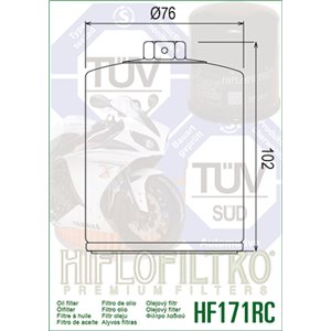 Filtre à huile HIFLOFILTRO Performance chrome - HF171CRC