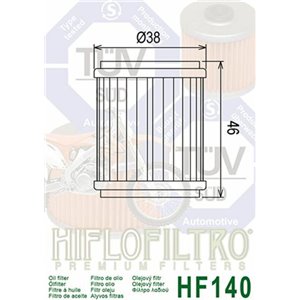 Filtre à huile HIFLOFILTRO - HF140